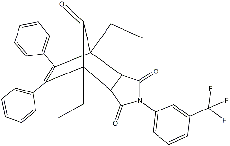 1,7-diethyl-8,9-diphenyl-4-[3-(trifluoromethyl)phenyl]-4-azatricyclo[5.2.1.0~2,6~]dec-8-ene-3,5,10-trione 구조식 이미지