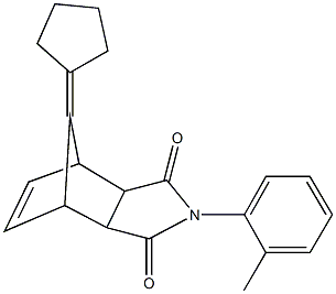 10-cyclopentylidene-4-(2-methylphenyl)-4-azatricyclo[5.2.1.0~2,6~]dec-8-ene-3,5-dione 구조식 이미지