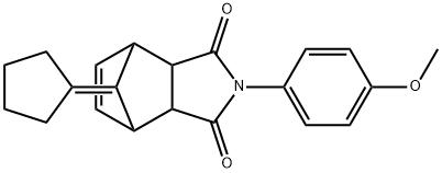 10-cyclopentylidene-4-(4-methoxyphenyl)-4-azatricyclo[5.2.1.0~2,6~]dec-8-ene-3,5-dione Structure