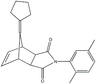 10-cyclopentylidene-4-(2,5-dimethylphenyl)-4-azatricyclo[5.2.1.0~2,6~]dec-8-ene-3,5-dione Structure