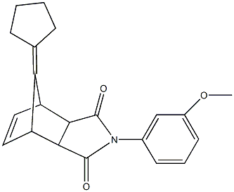 10-cyclopentylidene-4-(3-methoxyphenyl)-4-azatricyclo[5.2.1.0~2,6~]dec-8-ene-3,5-dione 구조식 이미지