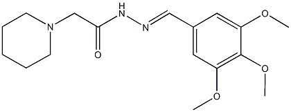 2-(1-piperidinyl)-N'-(3,4,5-trimethoxybenzylidene)acetohydrazide 구조식 이미지