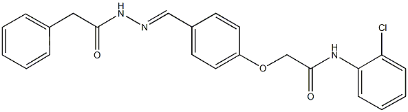 N-(2-chlorophenyl)-2-{4-[2-(phenylacetyl)carbohydrazonoyl]phenoxy}acetamide Structure