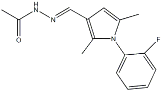 N'-{[1-(2-fluorophenyl)-2,5-dimethyl-1H-pyrrol-3-yl]methylene}acetohydrazide 구조식 이미지