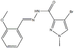 4-bromo-N'-(2-methoxybenzylidene)-1-methyl-1H-pyrazole-3-carbohydrazide 구조식 이미지