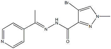 4-bromo-1-methyl-N'-[1-(4-pyridinyl)ethylidene]-1H-pyrazole-3-carbohydrazide Structure