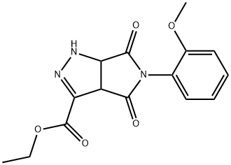 ethyl 5-(2-methoxyphenyl)-4,6-dioxo-1,3a,4,5,6,6a-hexahydropyrrolo[3,4-c]pyrazole-3-carboxylate 구조식 이미지