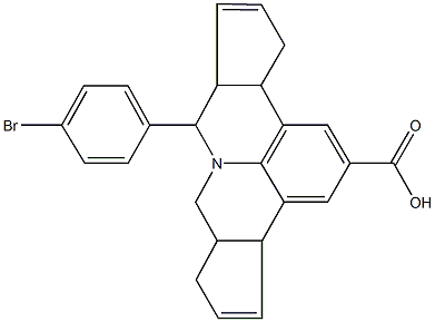 7-(4-bromophenyl)-3b,4,6a,7,9,9a,10,12a-octahydrocyclopenta[c]cyclopenta[4,5]pyrido[3,2,1-ij]quinoline-2-carboxylic acid 구조식 이미지