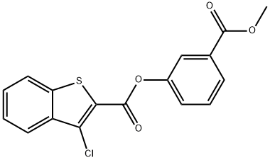 3-(methoxycarbonyl)phenyl 3-chloro-1-benzothiophene-2-carboxylate Structure