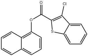 1-naphthyl 3-chloro-1-benzothiophene-2-carboxylate 구조식 이미지