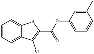 3-methylphenyl 3-chloro-1-benzothiophene-2-carboxylate Structure