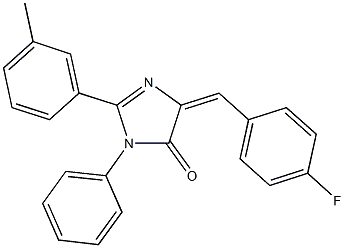 5-(4-fluorobenzylidene)-2-(3-methylphenyl)-3-phenyl-3,5-dihydro-4H-imidazol-4-one 구조식 이미지