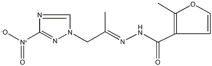 N'-(2-{3-nitro-1H-1,2,4-triazol-1-yl}-1-methylethylidene)-2-methyl-3-furohydrazide Structure