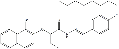 2-[(1-bromo-2-naphthyl)oxy]-N'-[4-(octyloxy)benzylidene]butanohydrazide Structure