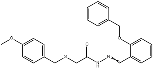 N'-[2-(benzyloxy)benzylidene]-2-[(4-methoxybenzyl)sulfanyl]acetohydrazide 구조식 이미지