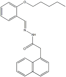 2-(1-naphthyl)-N'-[2-(pentyloxy)benzylidene]acetohydrazide 구조식 이미지