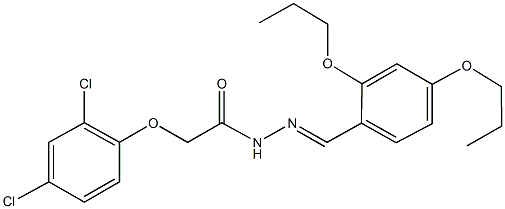 2-(2,4-dichlorophenoxy)-N'-(2,4-dipropoxybenzylidene)acetohydrazide 구조식 이미지