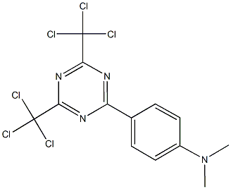 N-{4-[4,6-bis(trichloromethyl)-1,3,5-triazin-2-yl]phenyl}-N,N-dimethylamine Structure
