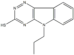 5-propyl-5H-[1,2,4]triazino[5,6-b]indol-3-yl hydrosulfide 구조식 이미지