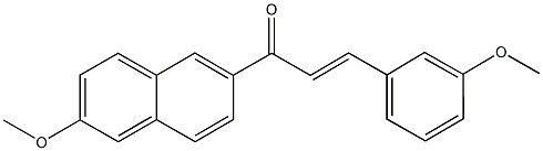 1-(6-methoxy-2-naphthyl)-3-(3-methoxyphenyl)-2-propen-1-one 구조식 이미지