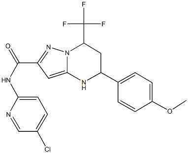 N-(5-chloro-2-pyridinyl)-5-(4-methoxyphenyl)-7-(trifluoromethyl)-4,5,6,7-tetrahydropyrazolo[1,5-a]pyrimidine-2-carboxamide Structure