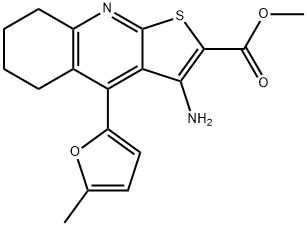 methyl 3-amino-4-(5-methyl-2-furyl)-5,6,7,8-tetrahydrothieno[2,3-b]quinoline-2-carboxylate Structure