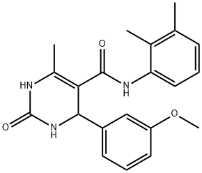 N-(2,3-dimethylphenyl)-4-(3-methoxyphenyl)-6-methyl-2-oxo-1,2,3,4-tetrahydropyrimidine-5-carboxamide 구조식 이미지