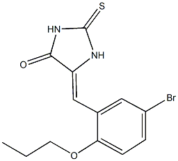 5-(5-bromo-2-propoxybenzylidene)-2-thioxo-4-imidazolidinone Structure