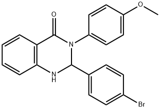 2-(4-bromophenyl)-3-(4-methoxyphenyl)-2,3-dihydroquinazolin-4(1H)-one Structure