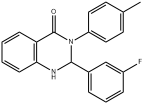 2-(3-fluorophenyl)-3-(4-methylphenyl)-2,3-dihydro-4(1H)-quinazolinone Structure