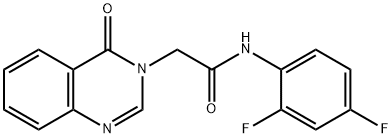 N-(2,4-difluorophenyl)-2-(4-oxo-3(4H)-quinazolinyl)acetamide 구조식 이미지