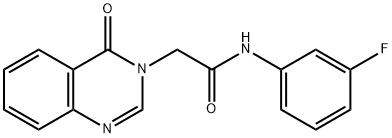 N-(3-fluorophenyl)-2-(4-oxo-3(4H)-quinazolinyl)acetamide 구조식 이미지