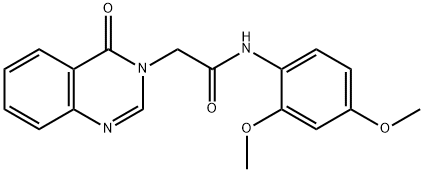 N-(2,4-dimethoxyphenyl)-2-(4-oxo-3(4H)-quinazolinyl)acetamide Structure