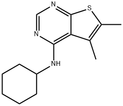 N-cyclohexyl-N-(5,6-dimethylthieno[2,3-d]pyrimidin-4-yl)amine 구조식 이미지