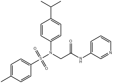 2-{4-isopropyl[(4-methylphenyl)sulfonyl]anilino}-N-(3-pyridinyl)acetamide Structure