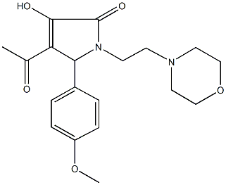 4-acetyl-3-hydroxy-5-(4-methoxyphenyl)-1-[2-(4-morpholinyl)ethyl]-1,5-dihydro-2H-pyrrol-2-one Structure