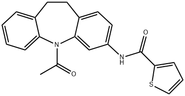 N-(5-acetyl-10,11-dihydro-5H-dibenzo[b,f]azepin-3-yl)-2-thiophenecarboxamide 구조식 이미지