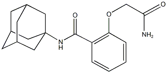 N-(1-adamantyl)-2-(2-amino-2-oxoethoxy)benzamide 구조식 이미지