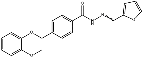 N'-(2-furylmethylene)-4-[(2-methoxyphenoxy)methyl]benzohydrazide 구조식 이미지