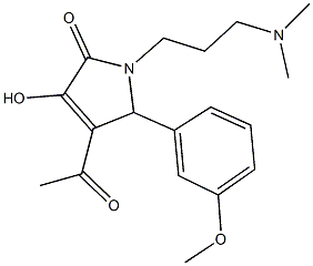 4-acetyl-1-[3-(dimethylamino)propyl]-3-hydroxy-5-(3-methoxyphenyl)-1,5-dihydro-2H-pyrrol-2-one Structure