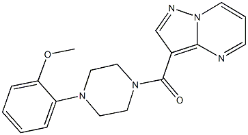 methyl 2-[4-(pyrazolo[1,5-a]pyrimidin-3-ylcarbonyl)-1-piperazinyl]phenyl ether 구조식 이미지