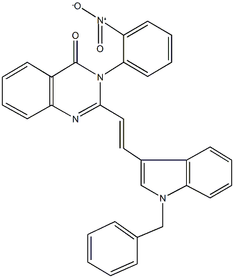 2-[2-(1-benzyl-1H-indol-3-yl)vinyl]-3-{2-nitrophenyl}-4(3H)-quinazolinone 구조식 이미지