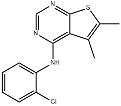 N-(2-chlorophenyl)-N-(5,6-dimethylthieno[2,3-d]pyrimidin-4-yl)amine 구조식 이미지