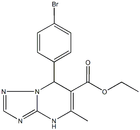 ethyl 7-(4-bromophenyl)-5-methyl-4,7-dihydro[1,2,4]triazolo[1,5-a]pyrimidine-6-carboxylate 구조식 이미지