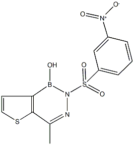 2-({3-nitrophenyl}sulfonyl)-4-methylthieno[3,2-d][1,2,3]diazaborinin-1(2H)-ol Structure