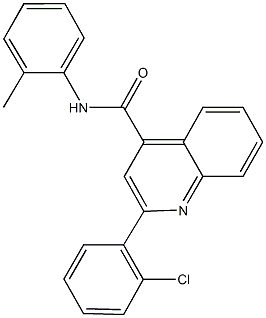 2-(2-chlorophenyl)-N-(2-methylphenyl)-4-quinolinecarboxamide Structure