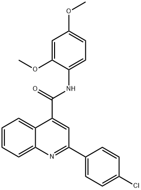 2-(4-chlorophenyl)-N-(2,4-dimethoxyphenyl)-4-quinolinecarboxamide Structure