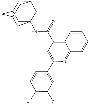 N-(1-adamantyl)-2-(3,4-dichlorophenyl)-4-quinolinecarboxamide 구조식 이미지