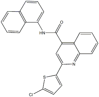 2-(5-chloro-2-thienyl)-N-(1-naphthyl)-4-quinolinecarboxamide Structure
