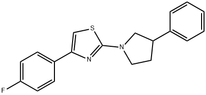 4-(4-fluorophenyl)-2-(3-phenyl-1-pyrrolidinyl)-1,3-thiazole Structure